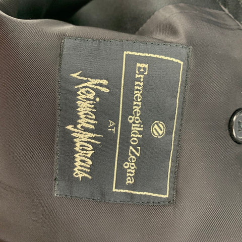 ERMENEGILDO ZEGNA for Neiman Marcus Size 38 Black Wool Suit