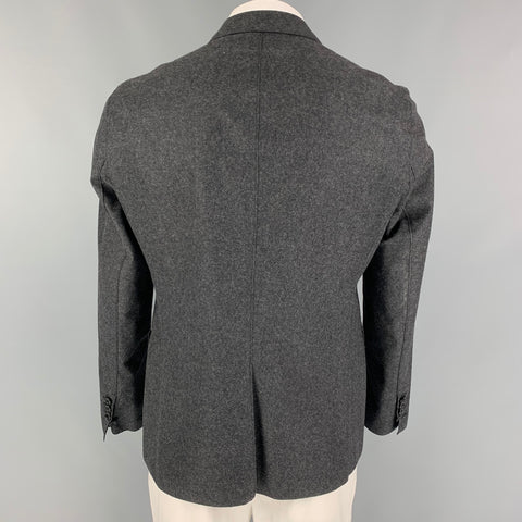 EMPORIO ARMANI Taille 42 Manteau de sport en polyamide et laine chinée anthracite