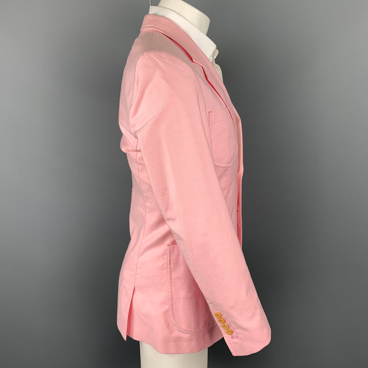 PAUL SMITH Taille 38 Manteau de sport à revers cranté en laine rose