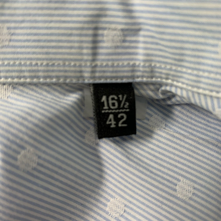PAUL SMITH Size L Light Blue White Stripe Button Down Long Sleeve Shirt