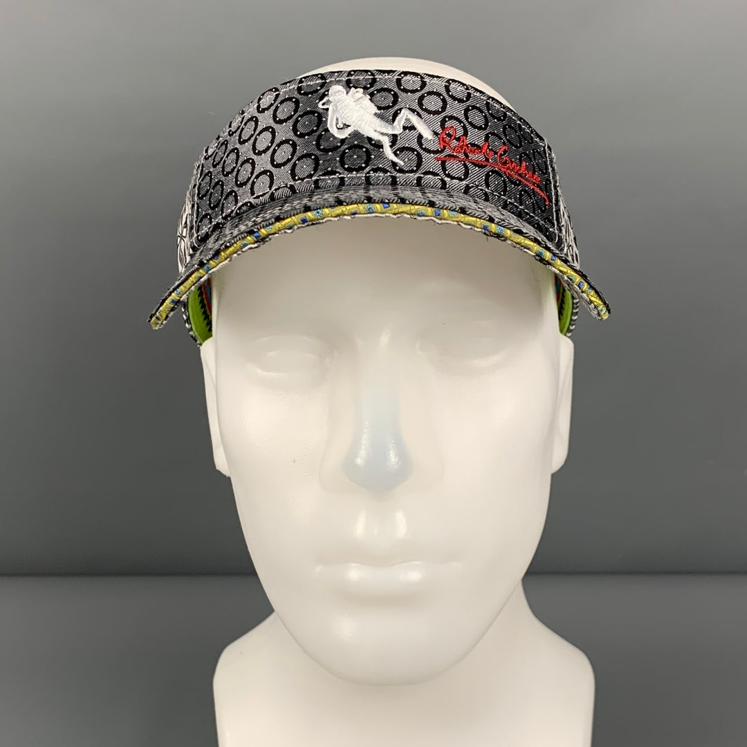 ROBERT GRAHAM Grey Black Circles Silk Hat