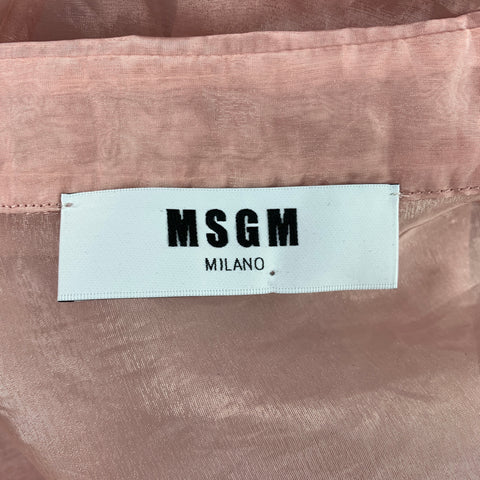 Blusa con botones de poliamida transparente rosa talla 6 de MSGM