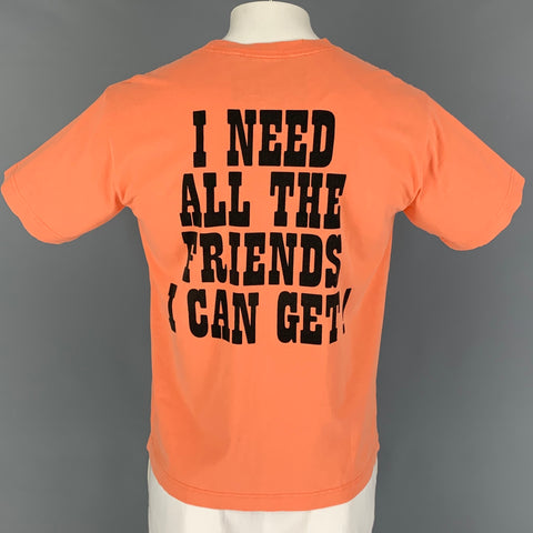 MARC JACOBS x PEANUTS Size M Orange Black Graphic Cotton Crew-Neck T-shirt