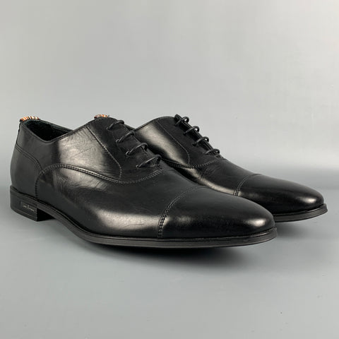 PAUL SMITH Size 8 Black Leather Lace Up Shoes
