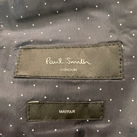 PAUL SMITH Size 42 Navy Wool Silk Notch Lapel Suit