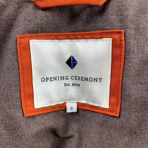 OPENING CEREMONY Size S Orange Mixed Fabrics Cotton / Wool Hooded Jacket