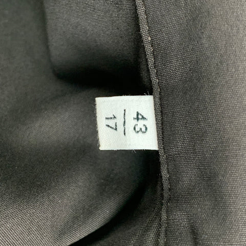 BOTTEGA VENETA Size 43 Black Cotton Short Sleeve Shirt