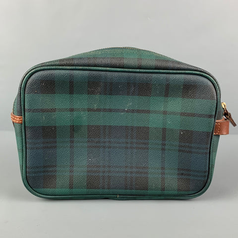 POLO by RALPH LAUREN Black Green Tan Blackwatch Leather Bag