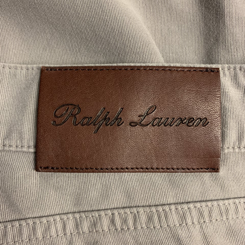 RALPH LAUREN Size 29 Gray Cotton 32 Zip Five Pockets Casual Pants