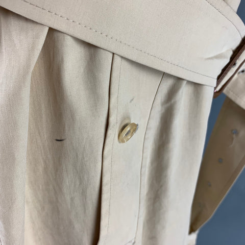 BURBERRY LONDON Size M Khaki Solid Cotton Polyester Trenchcoat