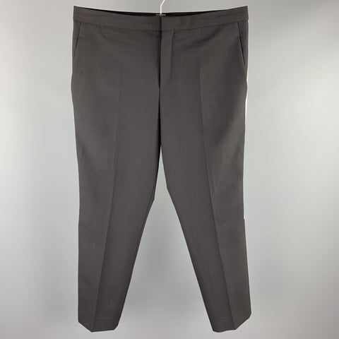 NEIL BARRETT Size 36 Black Polyester Blend Zip Fly Dress Pants