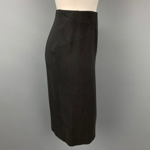 MAISON MARTIN MARGIELA Taille 4 Jupe crayon en coton/soie noir