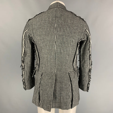 JOHN ALEXANDER SKELTON from L'ECLAIREUR Size M Grey Stripe Peak Lapel Coat