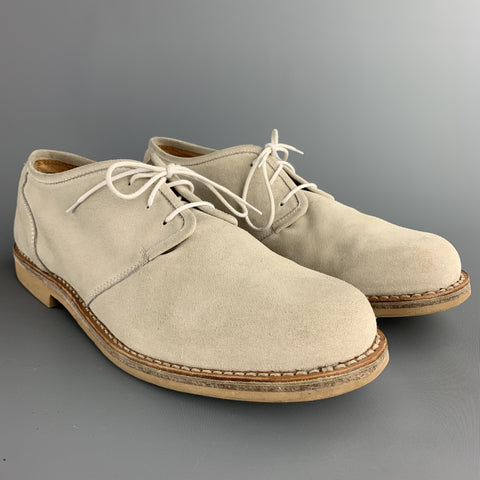 ADAM KIMMEL Taille 12 Chaussures à lacets en daim ivoire