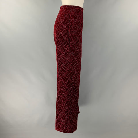 KAY UNGER Size 8 Burgundy Rayon Silk Cut Out Dress Pants – Sui Generis Designer Consignment