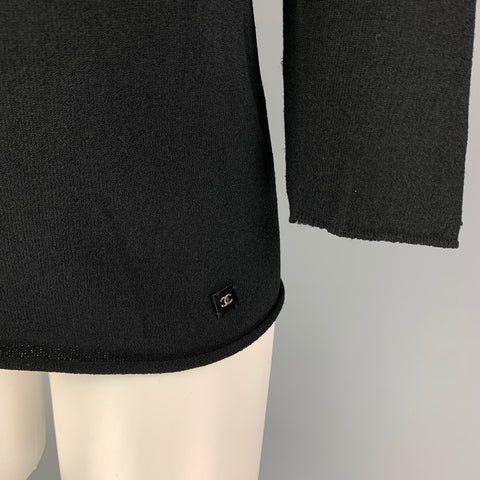 CHANEL Size M Black 3/4 Sleeves Pullover