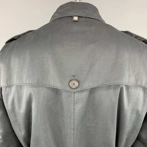 ALLEGRI Navy Nylon Belted Removable Liner Belted Trenchcoat