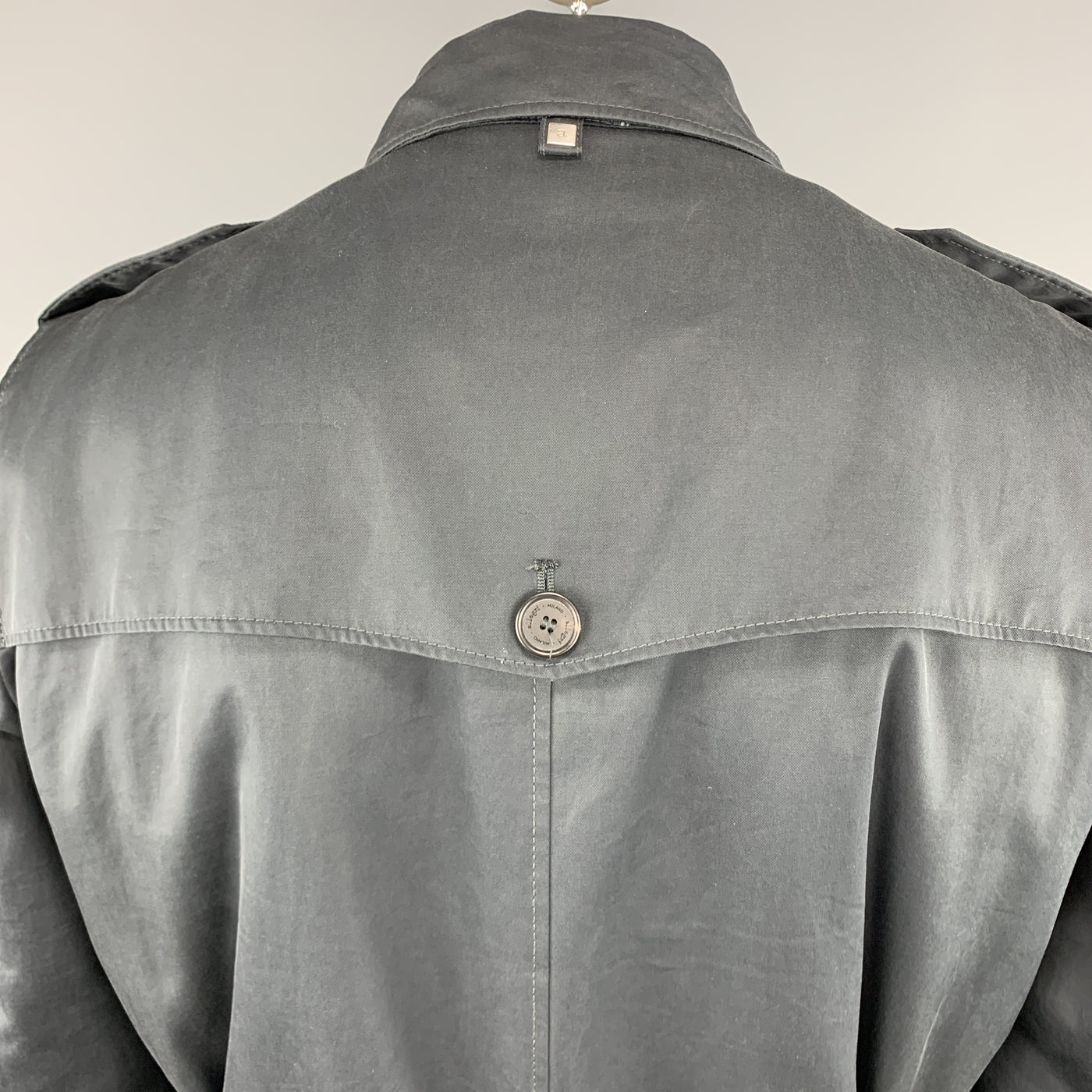 ALLEGRI Navy Nylon Belted Removable Liner Belted Trenchcoat