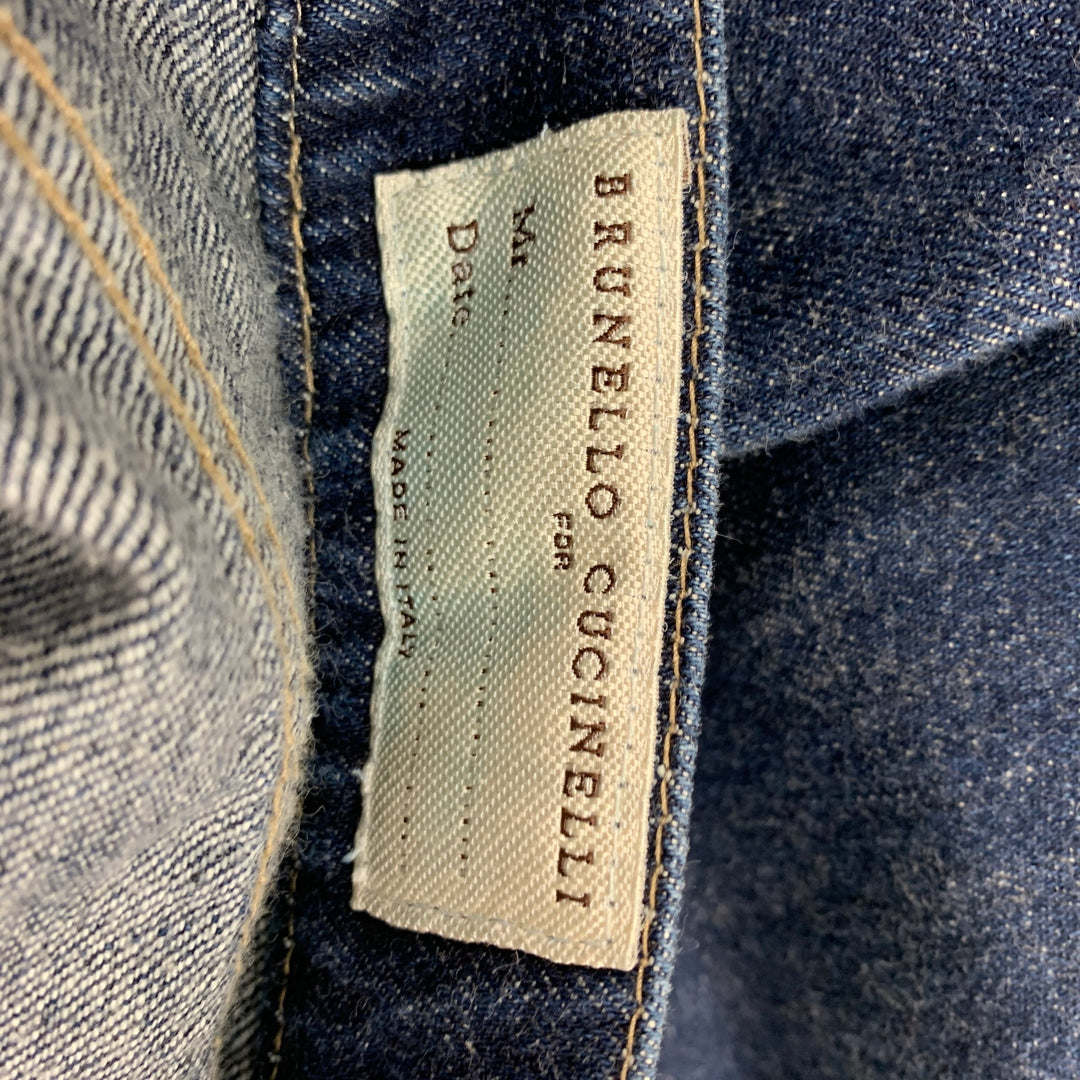 BRUNELLO CUCINELLI Size 30 Indigo Selvedge Denim Button Fly Jeans