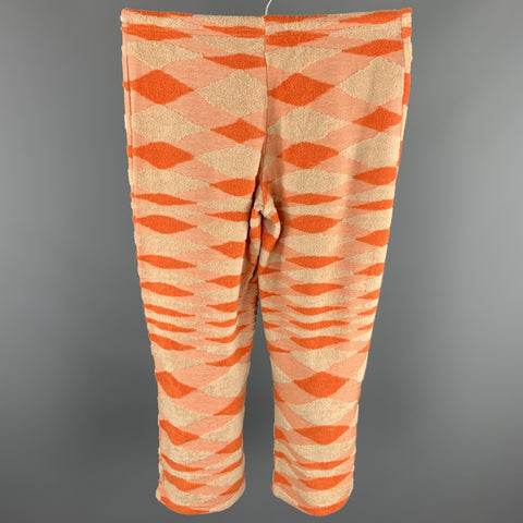 MISSONI SPORT Size 4 Orange Terry Cotton / Nylon Cropped Sweatpants