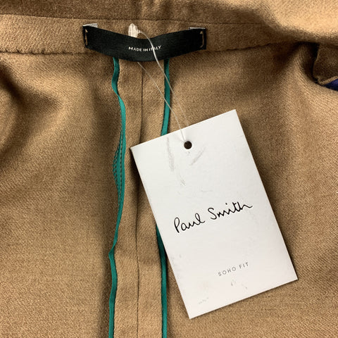 PAUL SMITH Size 42 Regular Camel Brown Camel Hair Notch Lapel Sport Coat