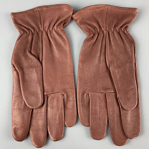 VINTAGE Taille L Gants en cuir massif bordeaux
