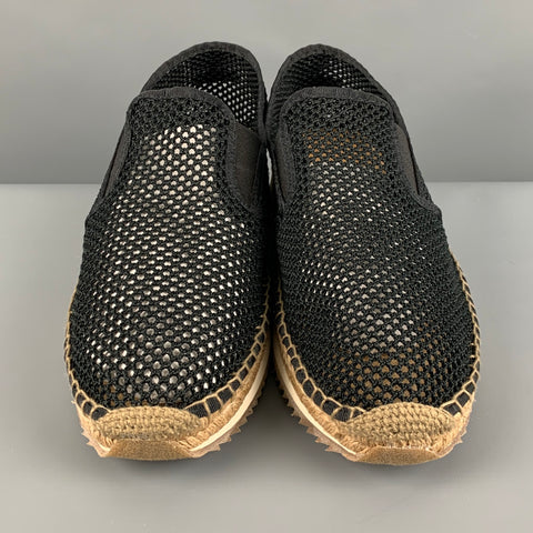 RAG & BONE Size 11.5 Black Mesh Espadrille Loafers