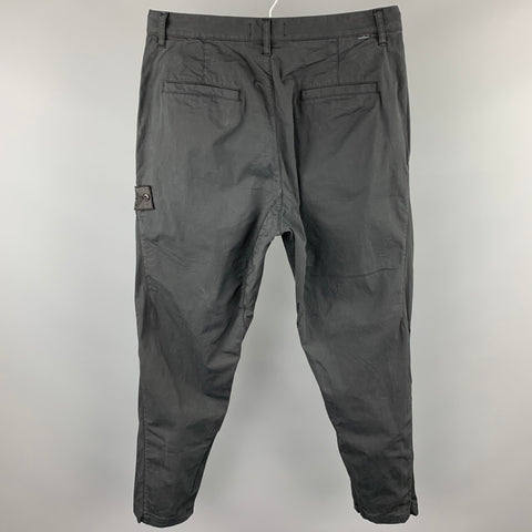 STONE ISLAND Shadow Project Size 33 Charcoal Cotton Drop-Crotch Casual Pants