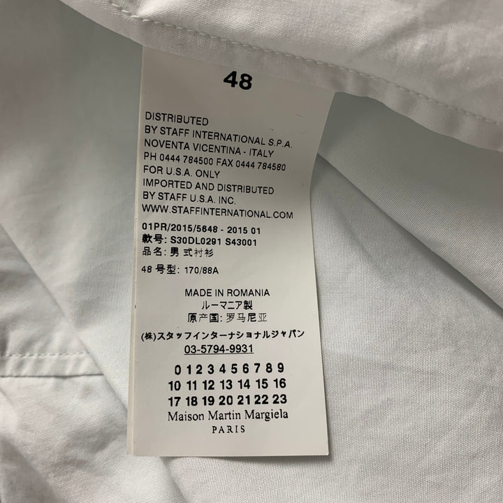 MAISON MARGIELA Size S White Cotton Short Sleeve Shirt