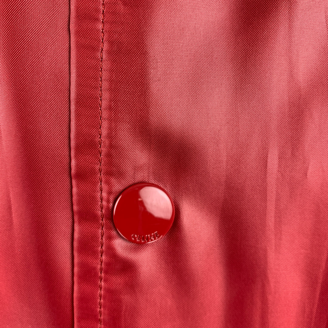CELINE Size 44 Red Polyester Bomber Jacket