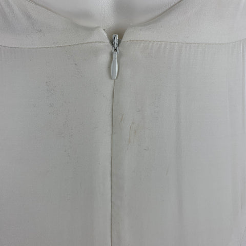 ASOS Size 6 Cream Viscose Spaghetti Straps Long Dress