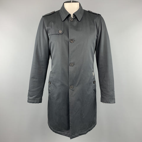 ALLEGRI Trench-coat ceinturé à doublure amovible en nylon bleu marine