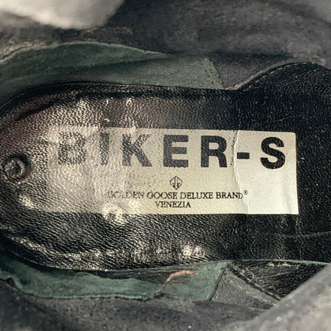 GOLDEN GOOSE Bikers Deluxe Brand Bottes de vélo en cuir noir taille 9
