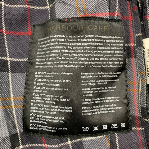 BARBOUR Talla 8 Chaqueta acolchada de algodón encerado negro