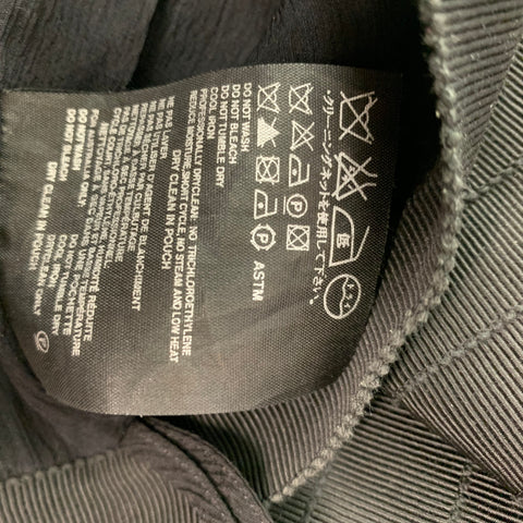 PRADA Size 2 Black Viscose &  Cotton Textured A-Line Skirt