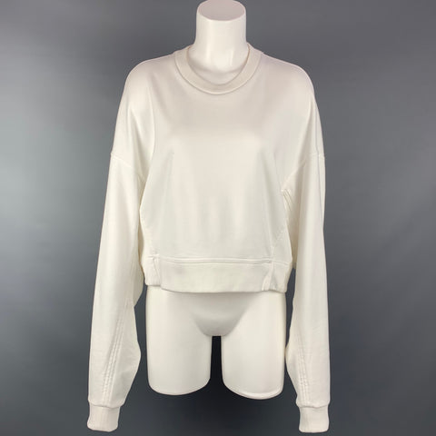 Y-3 by YOHJI YAMAMOTO Size S White Cotton Cropped Casual Top