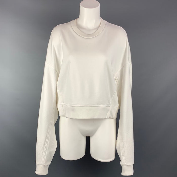 Y-3 by YOHJI YAMAMOTO Size S White Cotton Cropped Casual Top