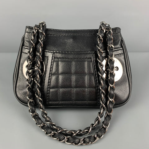 Bolso de hombro de cuero negro CHANEL