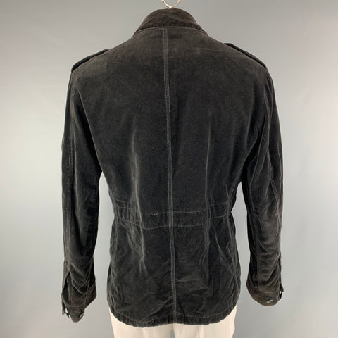 NICOLE FARHI Chest Size 40 Size 40 Brown Velvet Cotton Parka Jacket
