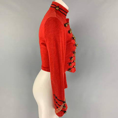 DENIM & SUPPLY by RALPH LAUREN Size M Red Black Cotton Military Jacket