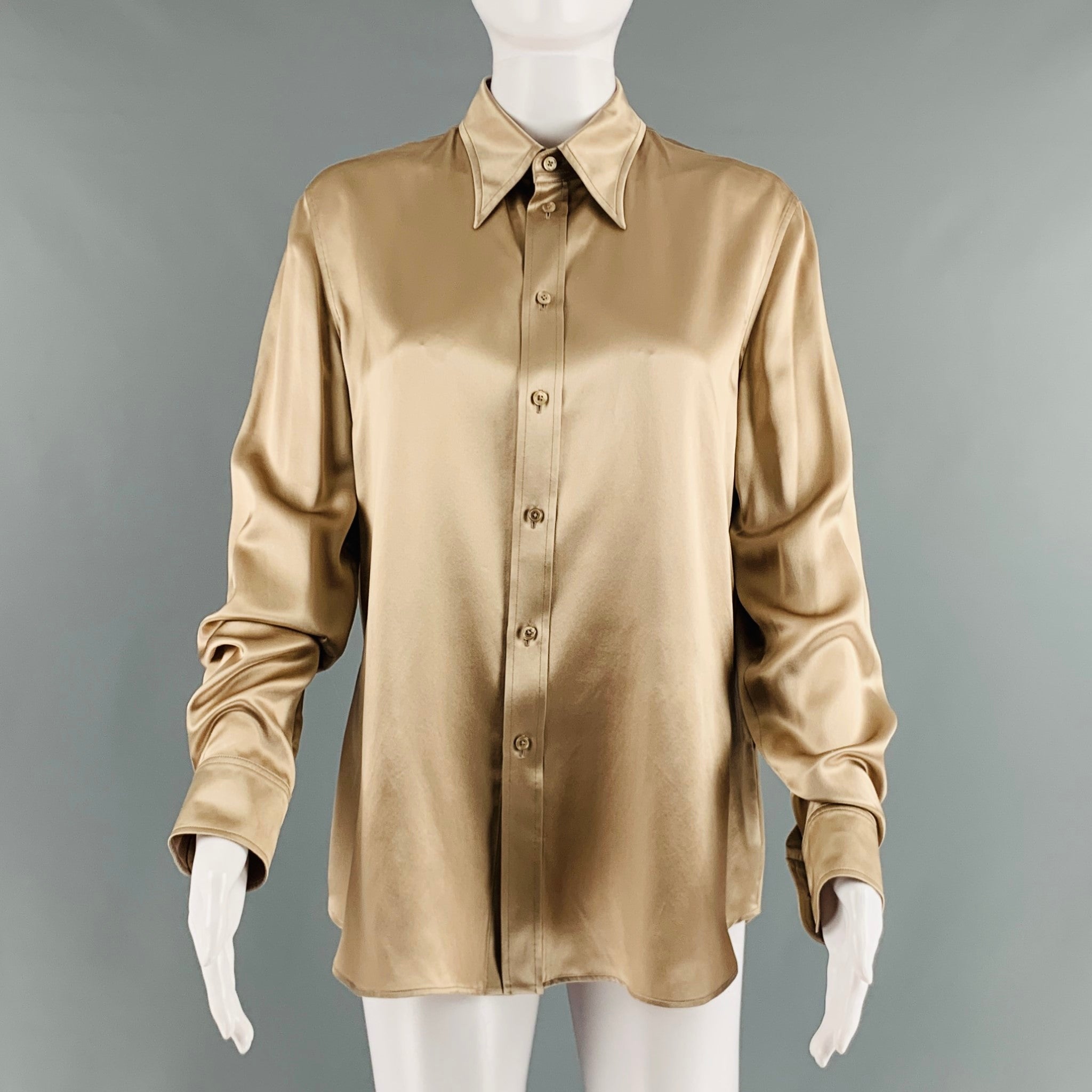 Ralph lauren silk sales blouse