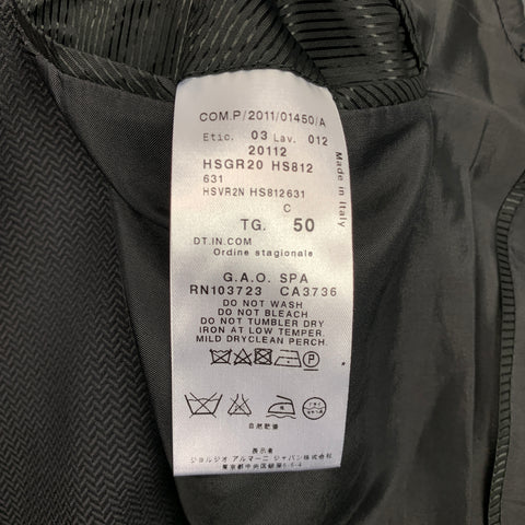 GIORGIO ARMANI Size 40 Black Wool Notch Lapel Sport Coat