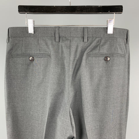 ETRO Size 34 x 35 Dark Gray Lana Wool Dress Pants