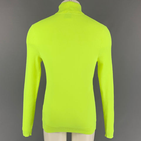 PAUL SMITH Size M Neon Knitted Polyester Turtleneck Pullover