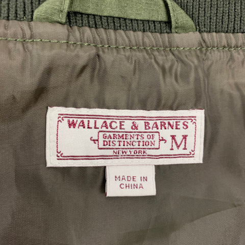 WALLACE & BARNES Size M Olive Brown Camouflage Cotton Bomber Jacket