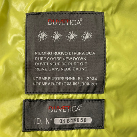 DUVETICA Size S Yellow & Grey Polyamide / Cotton Hooded Vest