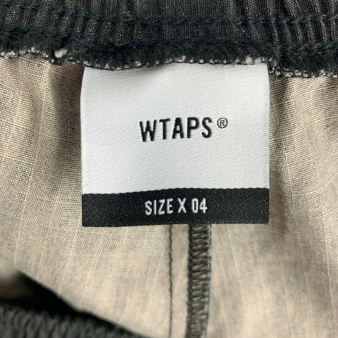 WTAPS Size XL Charcoal Solid Cotton Elastic Waistband Casual Pants