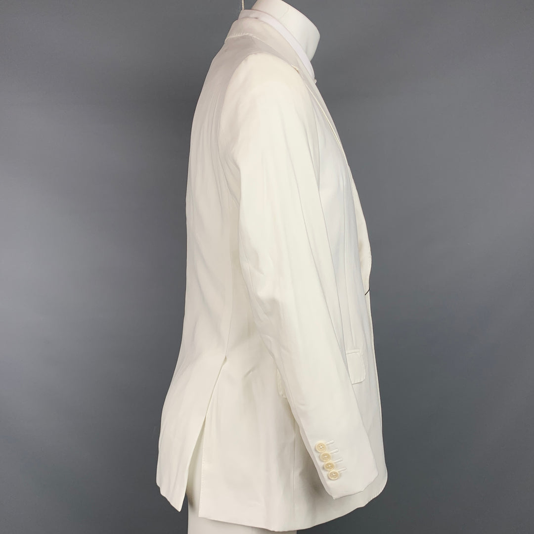 EMPORIO ARMANI Taille 38 Manteau de sport en mélange de viscose blanc régulier