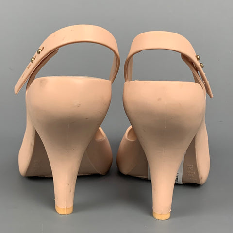 VIVIENNE WESTWOOD Anglomania Size 6 Rose Rubber Melissa Heels Pumps
