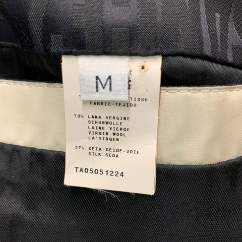 GAULTIER2 JEAN PAUL GAULTIER Talla 38 Abrigo deportivo con cuello chal de seda y lana lisa negro